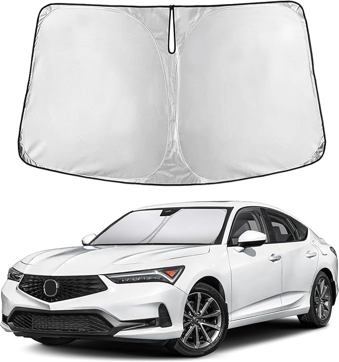 EcoNour Windshield Sun Shade for Acura Integra 2023–2025 | Front Window Sunshade | Foldable Car Sun Protector | Blocks UV Rays & Keeps Interior Cooler