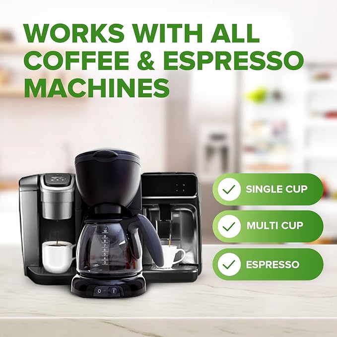 Renuv Coffee Maker Cleaner + Dishwasher Cleaner Bundle - Heavy Duty Kitchen Appliance Deep Cleaning and Descaling, (12 Tablets of each)