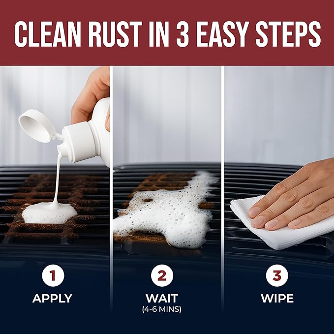 Stainless Steel Rust Remover and Stain Cleaner | NSF Approved | Non-Toxic & Food Safe | Quickly Cleans Commercial Equipment, Appliances, Grills, Sinks, and Tools - 1 liter