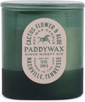 Paddywax Vista Scented Candle with Lid in Reusable Tonal Glass Jar, Clean-Burn 2-Wick Soy Candle with Approx. 84 Hour Burn Time, Decorative Gift Candles for Home, Cactus Flower & Aloe, 12 oz