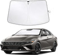 EcoNour Windshield Sun Shade Compatible for Hyundai Elantra 2021–2026 | Custom Fit Sedan Front Window Sunshade | Foldable Heat & UV Reflective Sun Visor