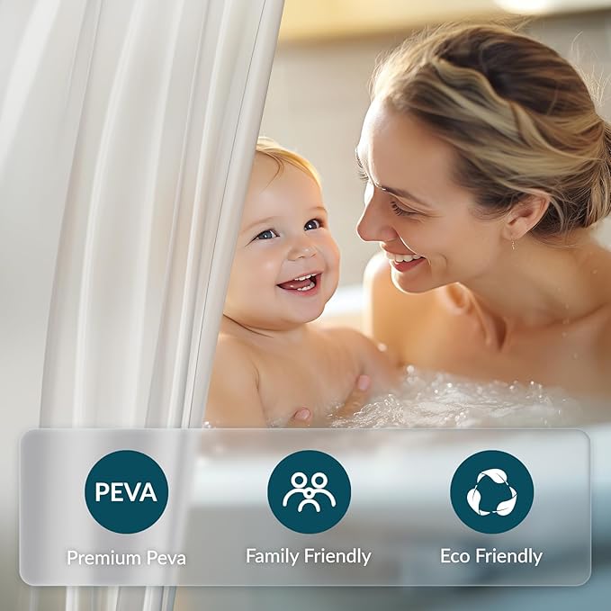 Titanker Long 72 x 78 Plastic Inside Shower Curtain Liner Frosted Waterproof PEVA Shower Curtains for Bathroom with Magnets and Rustproof Metal Grommets