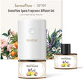 SF101 Pro Plug In Air Freshener, Waterless Essential Oil Diffuser, Non-Toxic Aroma Diffuser, Adjustable 120-Day Natural Scent Mist, Covers 1000 Sq Ft- Free 30ml Minted Rosewood