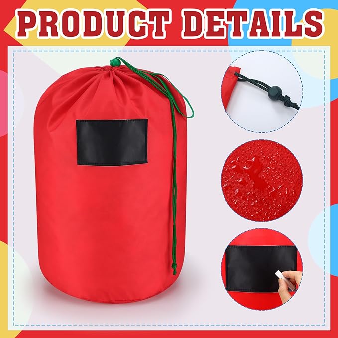 6 Pcs 21 x 12 Inch Red Inflatable Decorations Storage Bag Waterproof Inflatable Decorations Storage Bag Christmas Storage Containers for Holiday Ornaments Accessories Gift Organizer