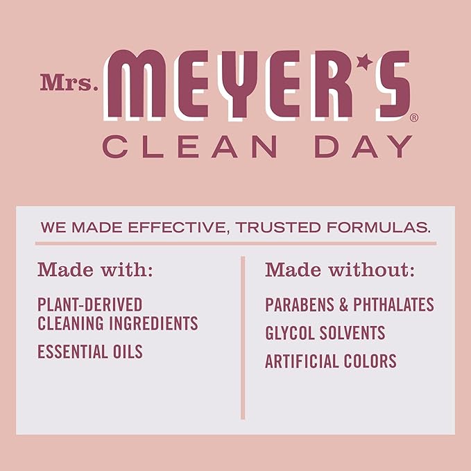 Mrs. Meyer's All-Purpose Cleaner Spray, Rose, 16 Fl oz (Pack of 5)