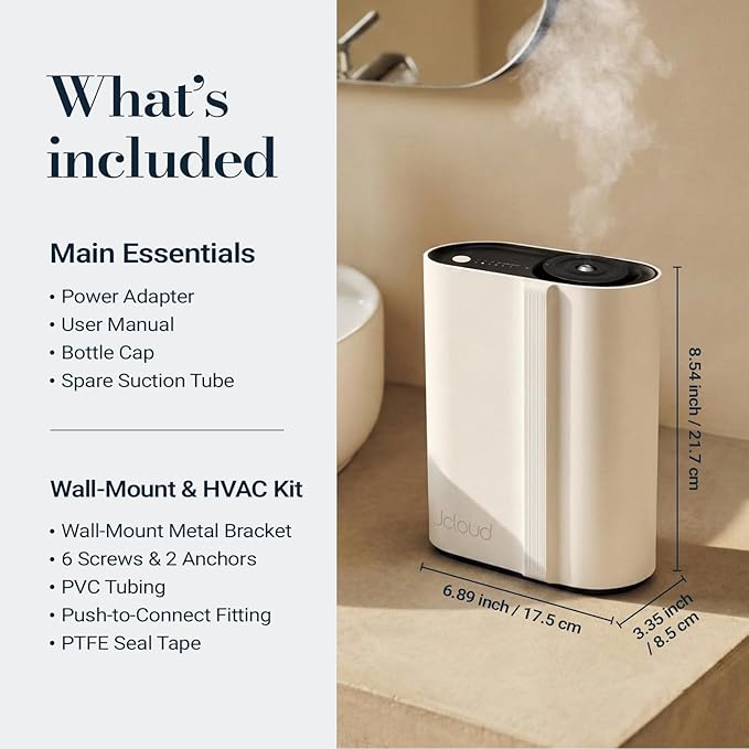 JCLOUD Hotel Scent Diffuser, Waterless Essential Oil Diffuser Cover Up to 2000 Sq Ft - HVAC Cold Air Scent Machine for Large Room, Whole Home & Office, Instant Boost Mode - Fragrance Not Included