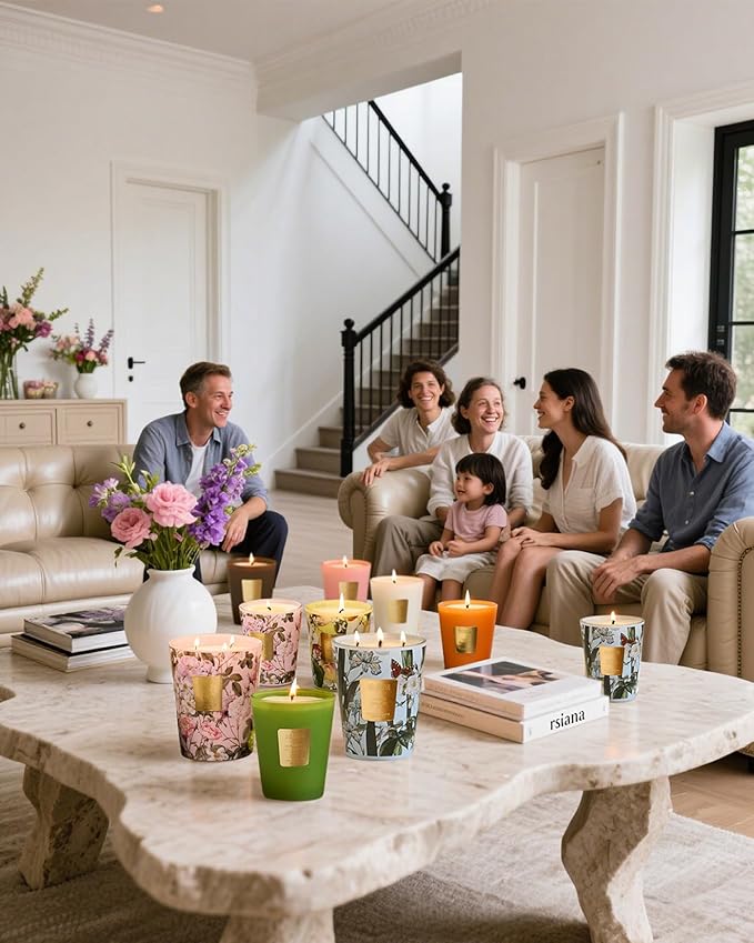 M&SENSE Sage Citrus Soy Large Candles, 3-Wick 35oz 150H Long Lasting, Aromatherapy Candle for Kitchen Freshness New Year Housewarming