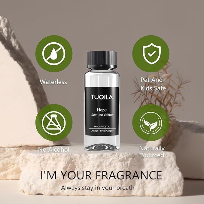 Hotel Diffuser Oil Hope - 120ML Luxury Essential Scent Oils for Cold Air & Waterless Diffusers, Long-Lasting Fragrance Oil for Home, Spa, Office - Premium Aroma Oil Refill, Hotel Air Freshener