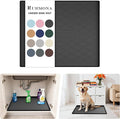 URMONA Under Sink Mat for Kitchen Waterproof, 25" x 19" Silicone Under Sink Mat for Shelf Liner Organizer, Cabinet Sink Protector Under Sink Liner for Bottom Kitchen, Bathroom(Black)