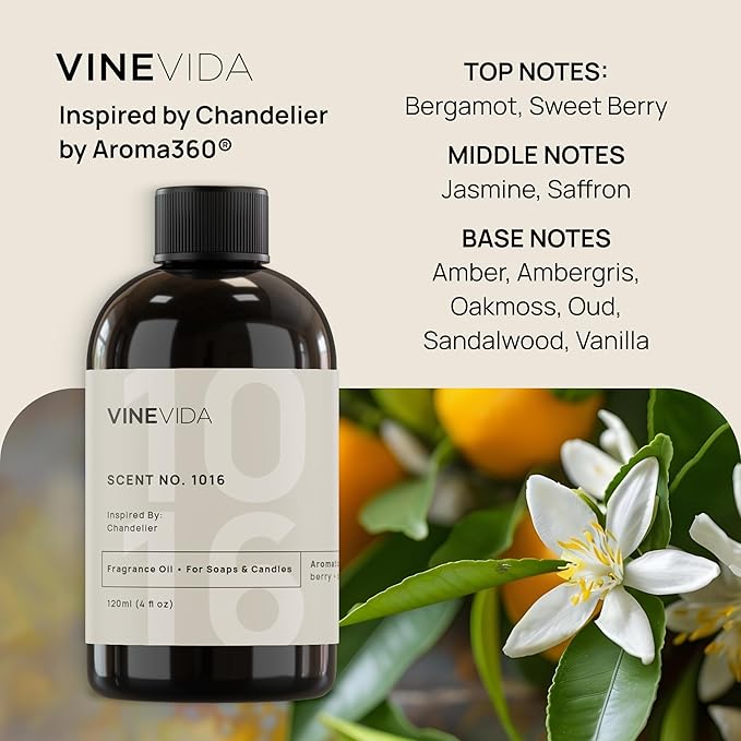 VINEVIDA [4oz] Scent No.1016 Fragrance Oil for Candle Making and Soap Making - Premium Candle Scents for Soy Candles