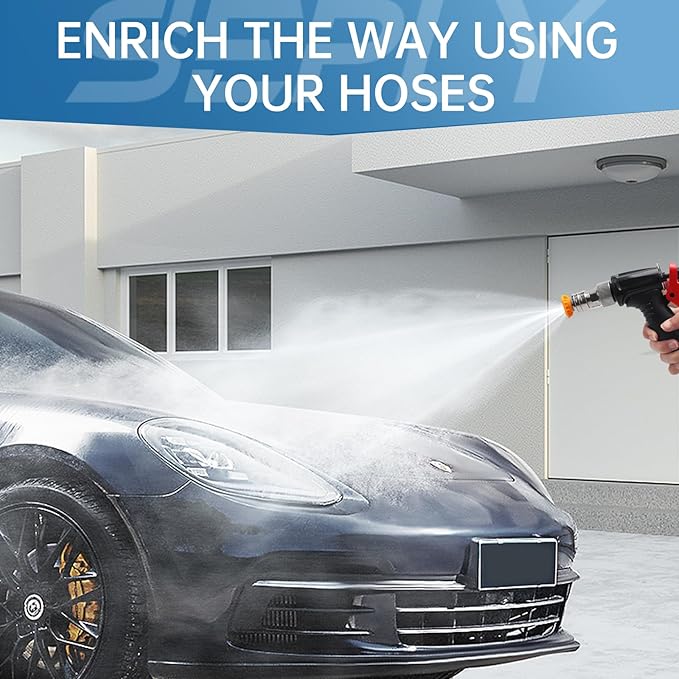 Garden Hose to Pressure Washer Adapter, 3/4" GHT to 1/4" Quick Connect, Hose to Power Washer Connector with Stainless Steel Construction for Car Wash, Nozzle and Sprayer Attachment, Stainless Steel