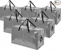 Shappy 6 Pcs Heavy Duty Christmas Storage Bags Extra Large Ornaments Container Moving Bags Xmas Decoration Organizer Storage Bag(Grey,30 x 16", 24 x 16", 20 x 16")