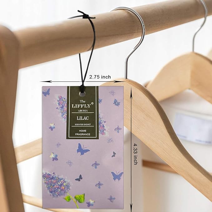LIFFLY 14 Packs Lilac Scented Sachets Bag for Drawers and Closets
