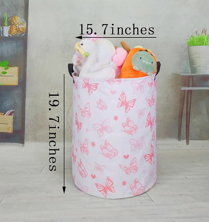 Round Laundry Hamper Storage Basket Laundry Organizer Hamper Storage Bins Clothes Box Nursery Hamper Gift Basket with Handles