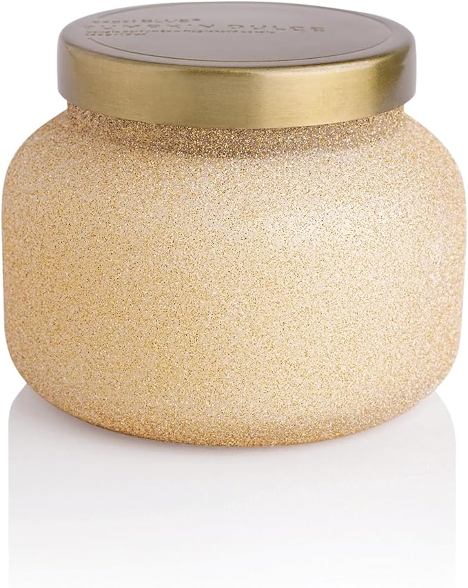 Capri Blue Signature Glam Jar Candle - Long Lasting Soy Wax Blend - Glitter Candles for Home Scented with Luxury Holiday Scents (Pumpkin Dulce, 19 oz)