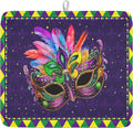 Wnoesat Mardi Gras Dish Drying Mat for Kitchen Counter Masquerade Mask Feather Dishes Drying Mat Microfiber Absorbent Reusable Washable Dishes Drainer Rack Mats 16x18 Inch