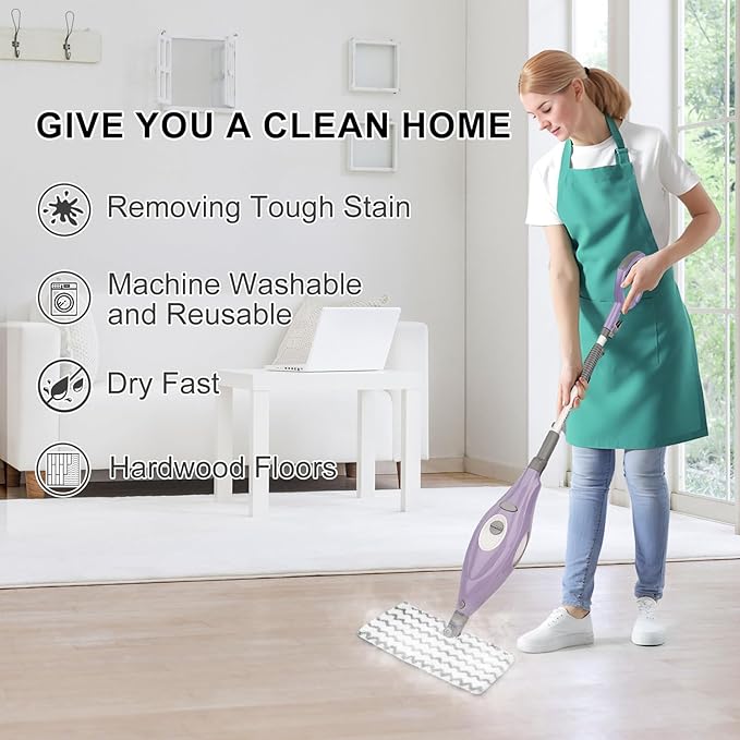 Steam Mop Replacement Pads for Shark Steam Mops S3500 Series S3501 S3601 S3550 S3901 SE450 S3801CO S3601D S2901 S2902 Shark Steam Pocket Mop, Microfiber Reusable Steam and Scrub Pads for Floor Clean