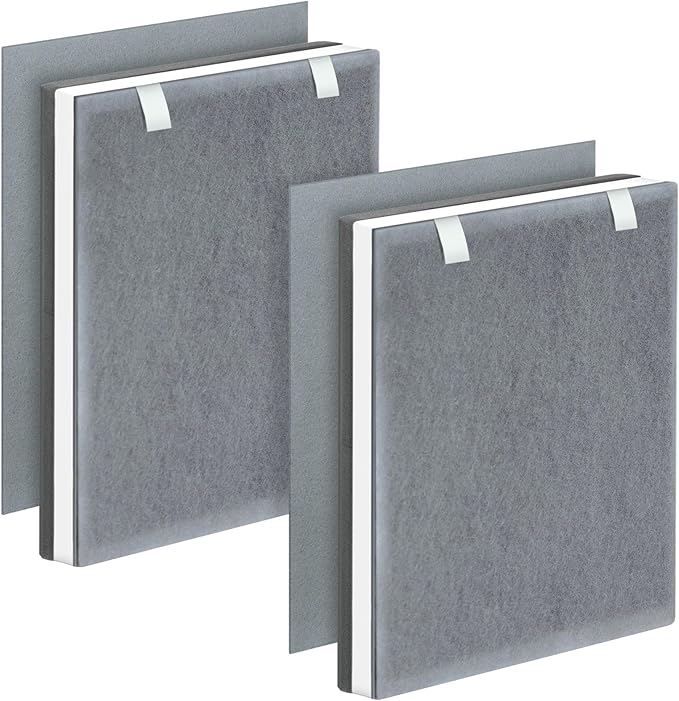 LANTINY Vital 100 Filter Compatible with LEVOIT Vital100 Air Purifier, 3-Stage High-Efficiency H13 True HEPA with Activated Carbon Pre-Filters, Vital 100-RF, 2 Pack