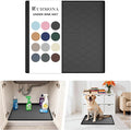 URMONA Under Sink Mat for Kitchen Waterproof, 19" x 22" Silicone Under Sink Mat for Shelf Liner Organizer, Cabinet Sink Protector Under Sink Liner for Bottom Kitchen, Bathroom(Black)