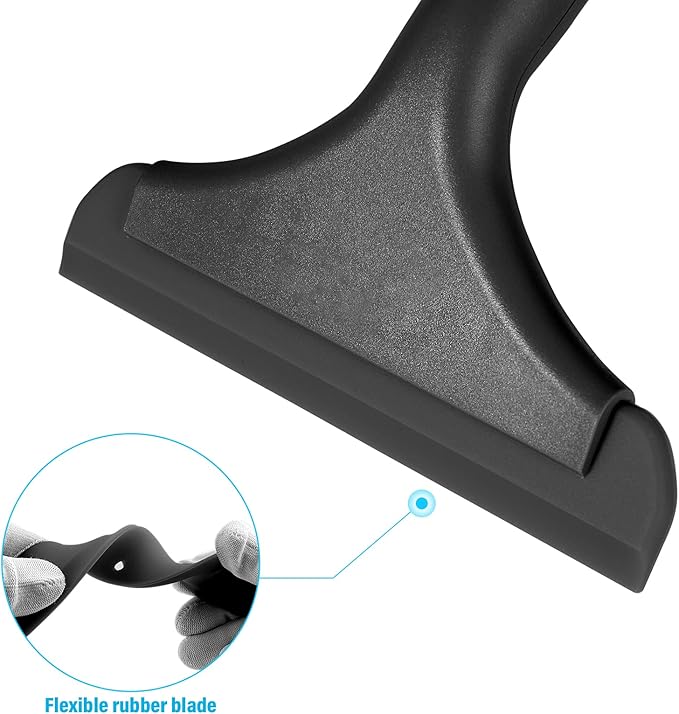 Gomake Small Silicone Squeegee Window Shower Squeegee Tool,Auto Water Blade for Car Windshield, Window, Mirror, Glass Door,Bathroom