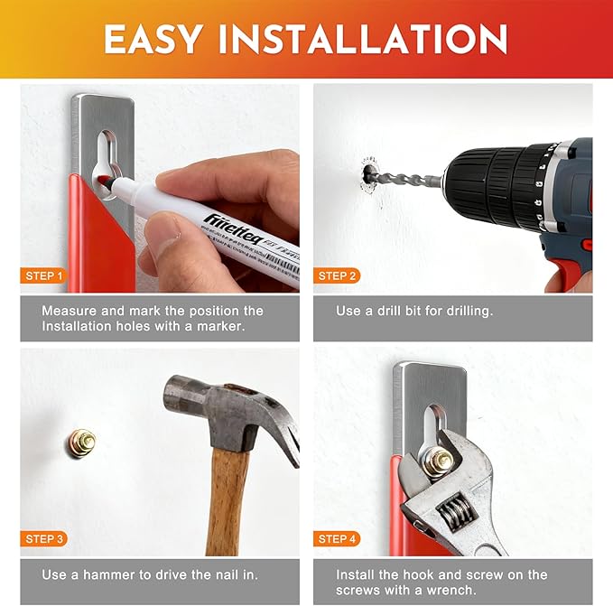 1 Pack Heavy Duty Wall Mount Garage Hooks with Anti-Slip PVC Coating Iron Storage Hooks,Garage Hanger Utility Hooks Indoor Outdoor Organizer for Hanging Bike Ladder Garden Tool