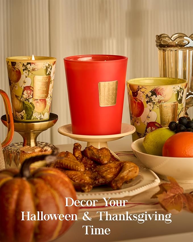 M&SENSE Apple Crumble Soy Candle, 14.1oz 60H Long Lasting, Aromatherapy Candle for Kitchen Warmth Winter Holiday Housewarming Gifts