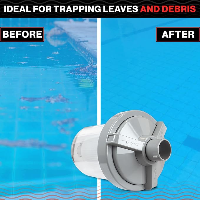 Swimables Heavy Duty Inline Pool Leaf Canister - Compatible with Hayward W560 PoolVac Navigator Standard Sized – Durable Leaf Catcher for Pool Vacuum with Heavy Duty Strainer Basket for Inground Pools