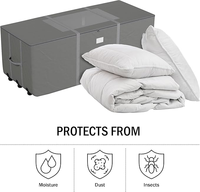 Christmas Tree Storage Bag - Rolling Bag for 12FT Disassembled Artificial Trees, Seasonal Decor, Packing, Moving, and Home Storage by Elf Stor (Gray)