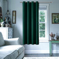 ChrisDowa Grommet Blackout Curtains for Bedroom - Thermal Insulated Room Darkening Curtains for Living Room (1 Panel Set, Forest Green,52W x 54L)