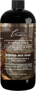 Lapew Pumpkin Spice Scented Mop Soap Concentrate 36 oz | Premium Fragranced Floor Cleaner | Streak-Free | Hard Floor Cleaning Solution | Eco Friendly | Made in USA