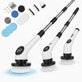 15-in-1 Electric Scrub Brush Cordless, Power Scrubber for Bathroom Tile Grout Cleaning, Waterproof Cleaning Brush with Extension Handle, 3 Speed Electric Cleaning Tools - Malphy