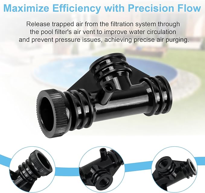 154689 Pool Air Bleeder Tee Assembly for Pentair Triton II TR140, TR50, TR60, TR100 and Pac Fab Pool Filters, Air Relief Valve for Pool Filter for S7S50, S8S70 Sand Filter