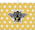 Dish Drying Mat For Kitchen Counter, Yellow Honey Bees Microfiber Absorbent Dish Drainer Rack Pad Reusable Large 18x24in Drying Mat