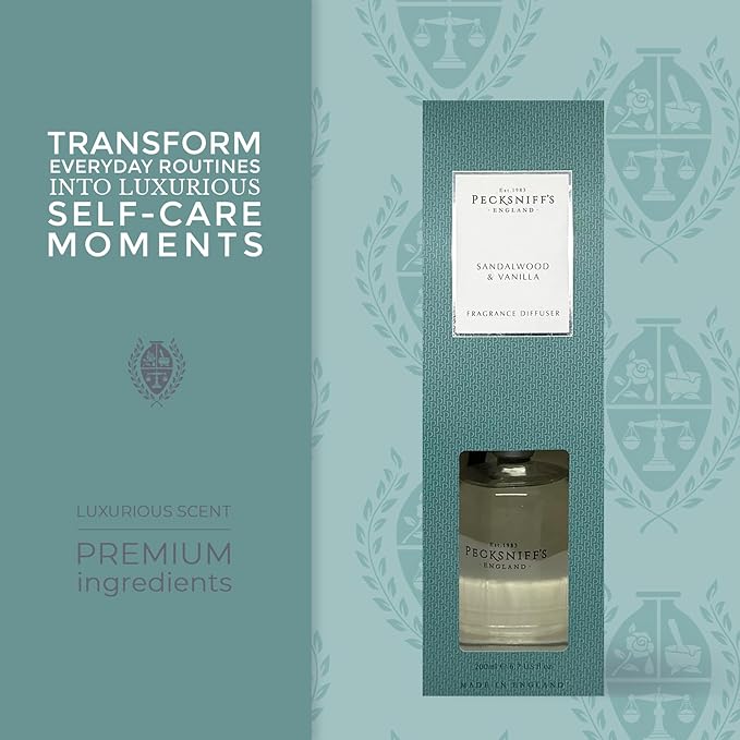 Pecksniff's Sandalwood & Vanilla Diffuser | 200 ml/6.76 Fl Oz