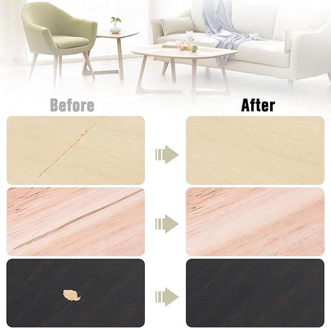 DAIXISM Wood Repair Kit Restore Any Wood Furniture, 20 Colors Resin Repair Compounds Cover Surface Scratch for Stains, Scratches, Floors, Tables, Desks, Carpenters, Bedposts, Touch-Ups, Cover-Ups
