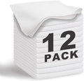 WEAWE White Microfiber Cleaning Cloth 13"x13", Ultra Soft Absorbent Microfiber Cleaning Rags for Housekeeping Cleaning Supplies, Lint Free Reusable Cleaning Cloths for House Washable, Pack of 12
