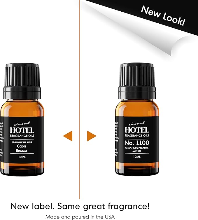 AirScent Capri Brezza Diffuser Oil No. 1100 - Volcano-Inspired Premium Fragrance Oil for Ultrasonic and Waterless Diffusers and Crafting - 10 mL, 0.34 fl oz Glass Bottle with Dropper