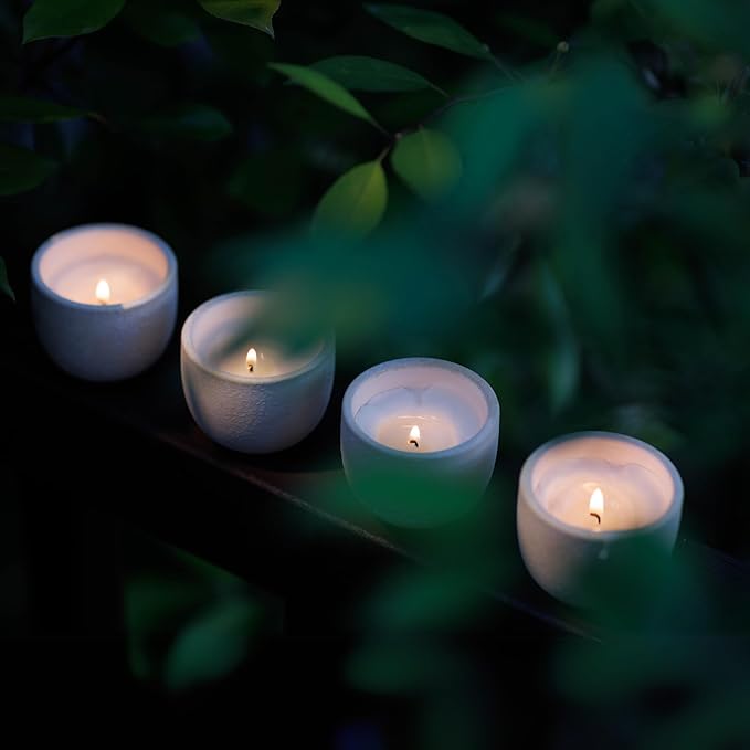 Blueme Votive Candle Gift Set | Romance, Spiritual, Happiness, Renew | Wellness, Travel Size, Sustainable, Contains Essential Oil, Soy-Wax Blend | 2oz