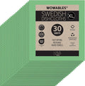 LOLA Swedish Dishcloths for Kitchen XL, 30 Sheet Roll, Biodegradable & Compostable, Reusable Paper Towel Cleaning Cloths, 11" x 10", No Odor, Washing Dishes, Ultra Absorbent Cellulose Sponge Towel