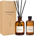 Reed Diffuser Set, 8.12 fl.oz Eucalyptus Scented Diffuser with Sticks, Up to 120 Days, Home Fragrance Reed Diffuser for Bathroom Shelf Decor & Room Freshener