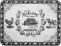 Farm Animal Dish Drying Mat 18x24 Inch Welcome to Our Farmhouse Microfiber Dish Drainer Pads Absorbent Fast Dry Kitchen Accessories