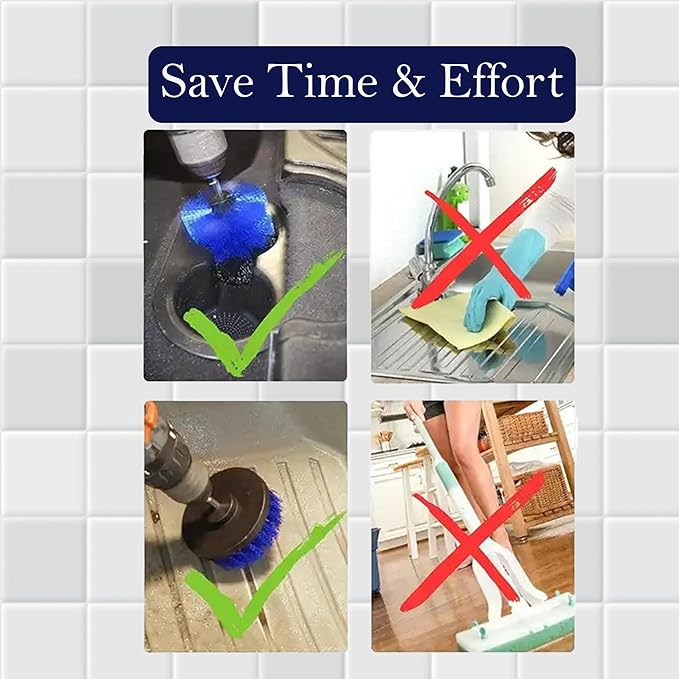 MB Stone Care Easy Oxy Marble Tile Grout Cleaner with Drill Brush KIT - Cleans Granite, Stainless Steel, Fabric, Quartz, Glass (Quart Bundle)