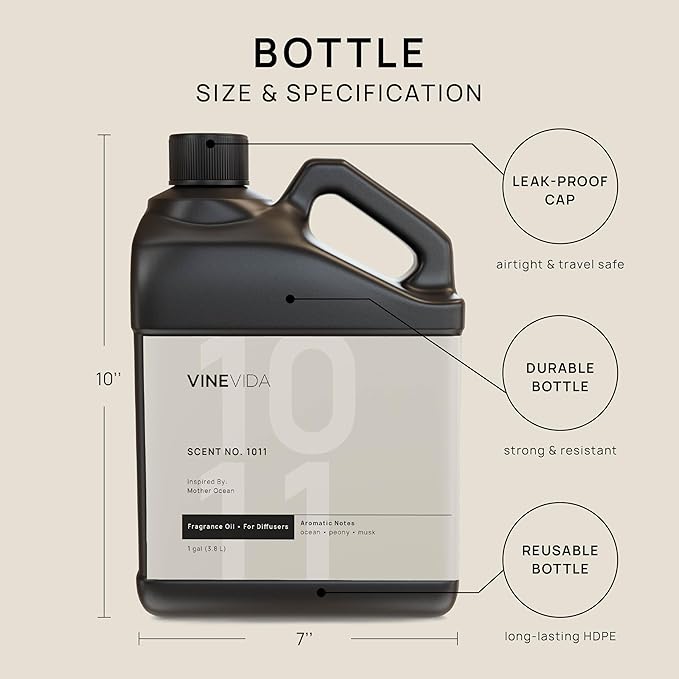 VINEVIDA (128oz) Hotel Fragrance Collection Diffuser Oil - Hotel Scents Diffusers for Home - Cold Air Diffuser Oil - Hotel Scent Essential Oil - Scent No.1011 Inspired by Mother Ocean