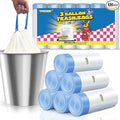 T.FORING 3 Gallon Trash Bags Drawstring 0.96 Mil - 120 Count 12 Liter Small Garbage Bags for Bathroom, Strong White Unscented Plastic Wastebasket Bin Liners for Toilet Office and Bedroom