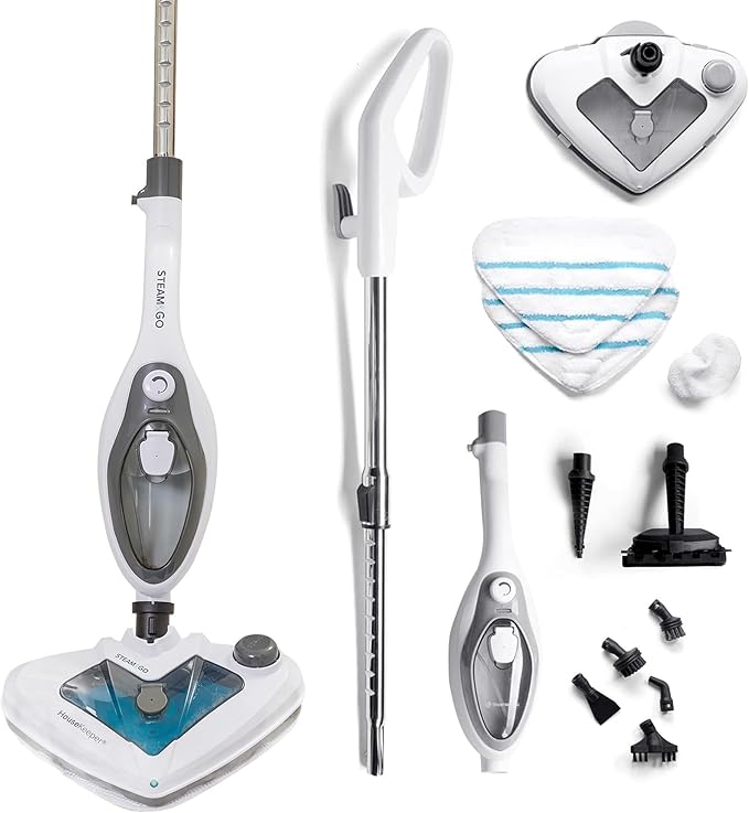 Steam & Go 10-in-1 Multi-Surface Steam Mop - Deep Clean & Sanitize with Heat