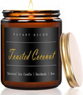Toasted Coconut Candles for Home Scented, Natural Soy Aromatherapy Non Toxic Candles with Long Lasting Fragrance & Clean Burn, Luxury Jar Candle Gift for Women, Men, Home Decoration 9oz