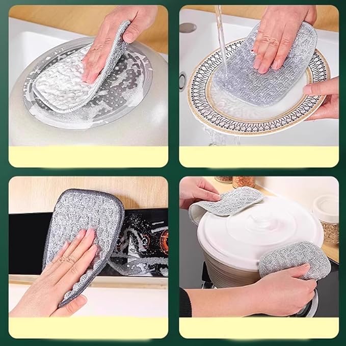 Multipurpose Wire Dishwashing Rags for Wet and Dry, Reusable Wire Miracle Cleaning Cloths, Stainless Steel Wire Cleaning Cloth Dish Rags, Silver Mesh Dishcloth, for Pots,Pans,Sinks (20pc)
