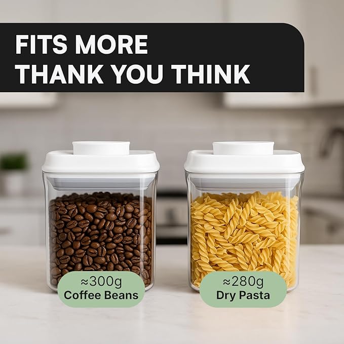iChewie Bop Top | Airtight Meal Prep Containers with Lids | Food Storage Container Sets | Snack and Overnight Oats Fridge Organizer | Pantry and Kitchen Organization