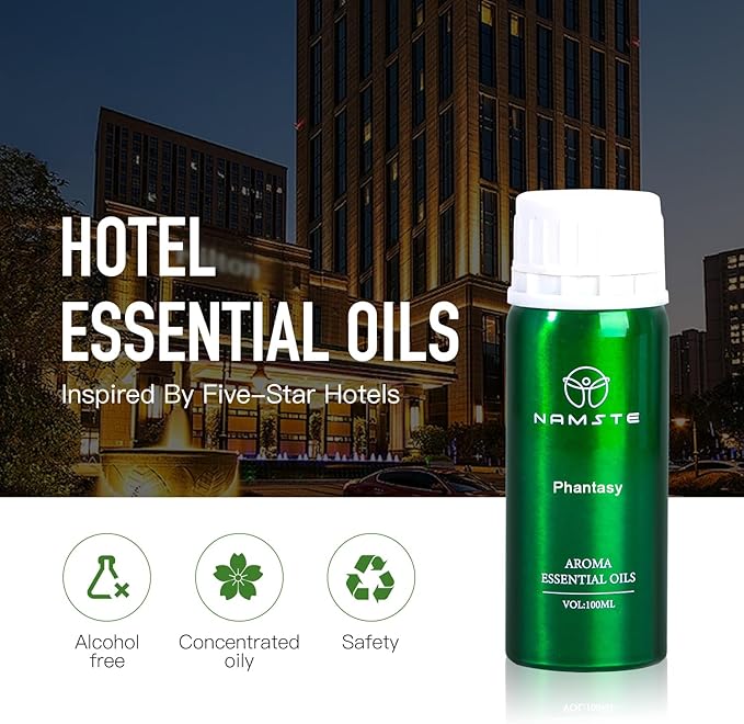 Diffuser Essential Oil - Phantasy - Luxury Bergamot & White Tea Blend, 3.38 Fl Oz Long-Lasting Sandalwood Scent with Floral Woody Notes, Hotel Inspired Fragrance Oil for Home Serenity