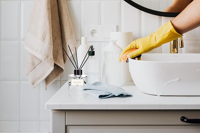 WEALD TRIBE Real Flower Reed Diffuser Set of 3 for Bathroom Shelf Decor, Sticks Diffuser with Essential Oils Included | Lavender & Eucalyptus,Jasmine & Lily,Sandalwood Rose Scent(1.7 fl oz/Pack)